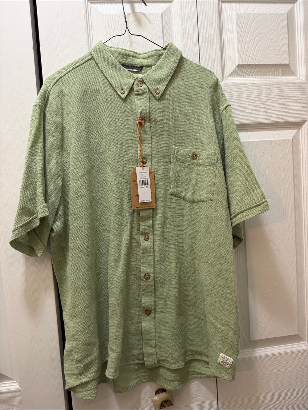 Men's Short-Sleeve Button-Down Shirt - Sage Green